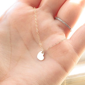Tiny Heart Necklace, Gold Filled Necklace 14k Gold Fill Tiny Heart Charm, Minimal Necklace, Everyday Simple Necklace image 3