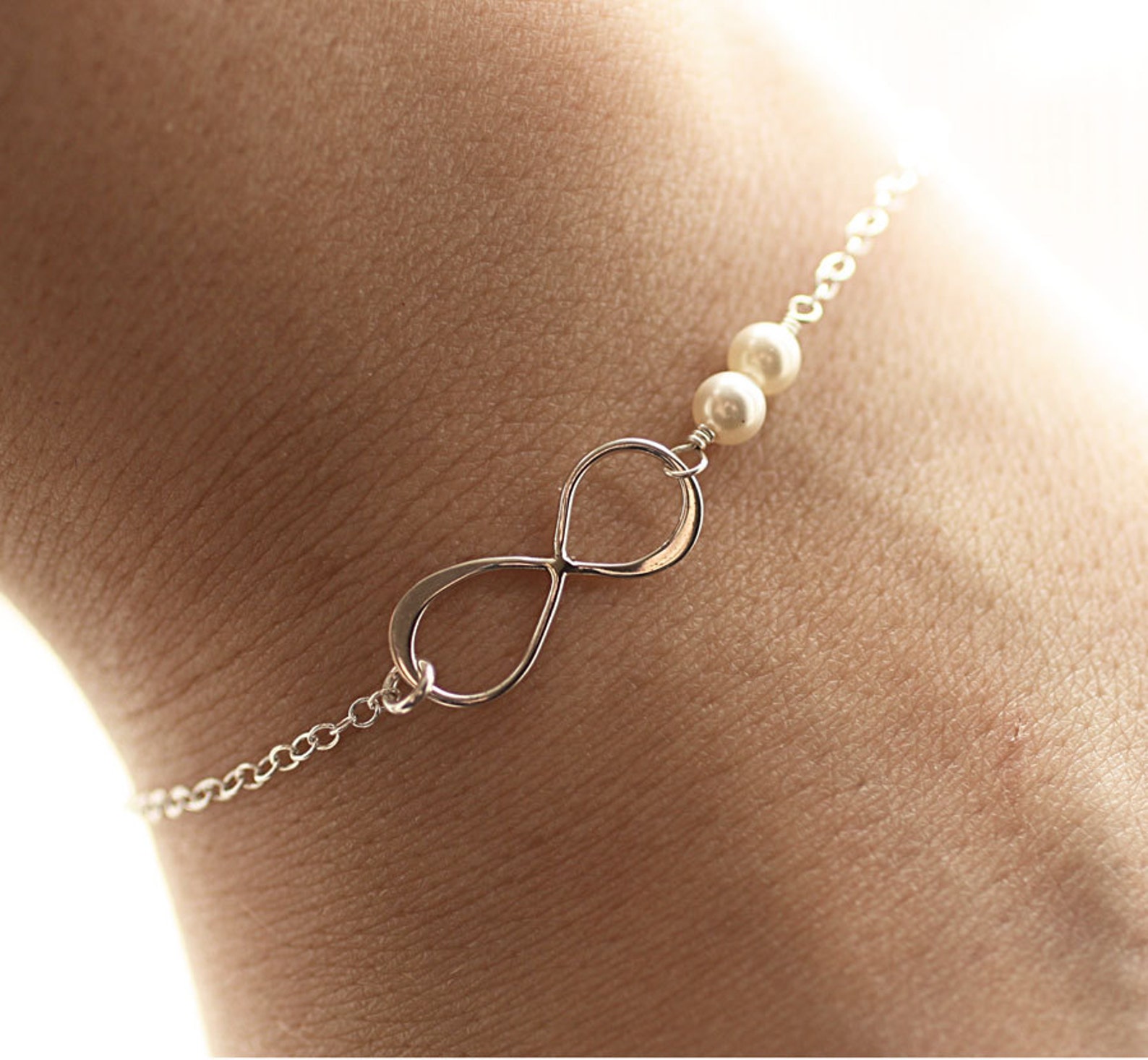 Infinity Bracelet Sterling Silver Infinity Bracelet Etsy