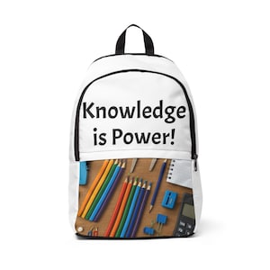 Art Supplies Unisex Backpack, Perfect for Students, Artists, School, Gifts, Colorful Design, Back to School, Everyday Use