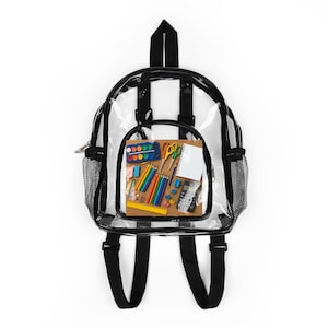 Clear Stadium Backpack - Transparent Tote for Sports Events, School, Concerts, Festivals, Clear Bag for Security Checks