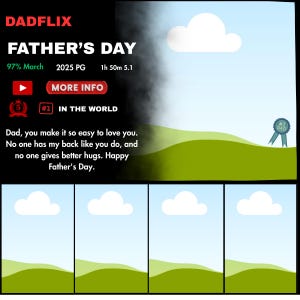 Dadflix Canva Editable Template, Happy Father’s Day Template, Dadflix Movie Photo Collage, Gift For Grandpa, Father's Day Gift