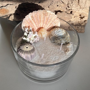 Seashell Pearl Candle, Sand Wax, Home Decor, Mother&#39;s Day Gift, Beach Decor, Fragrance Oil Bottle