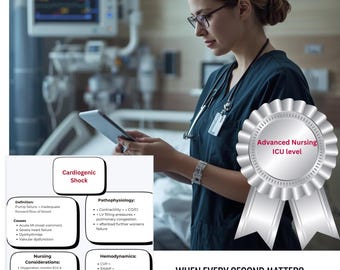 Shock Hemodynamics Nursing Study Guide | Critical Care NCLEX Prep (Digital Download)