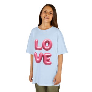 Kids Love Tee, Cute Kids Shirt, Gift for Children, Birthday Tee, Valentine&#39;s Day Outfit, Playful Cotton Shirt