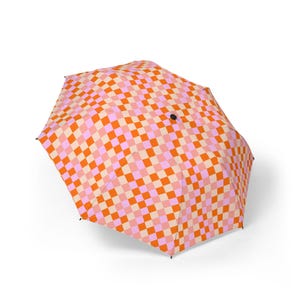 Schicker faltbarer Regenschirm - Stilvoller Regenschutz, Reisebegleiter, Geschenk für sie, Sommer-Accessoire, bunte Wetterkleidung