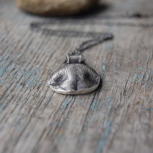 SMALL Silver Dog or Cat Nose Print Customized for Your Pet with a Sterling Silver Chain image 2