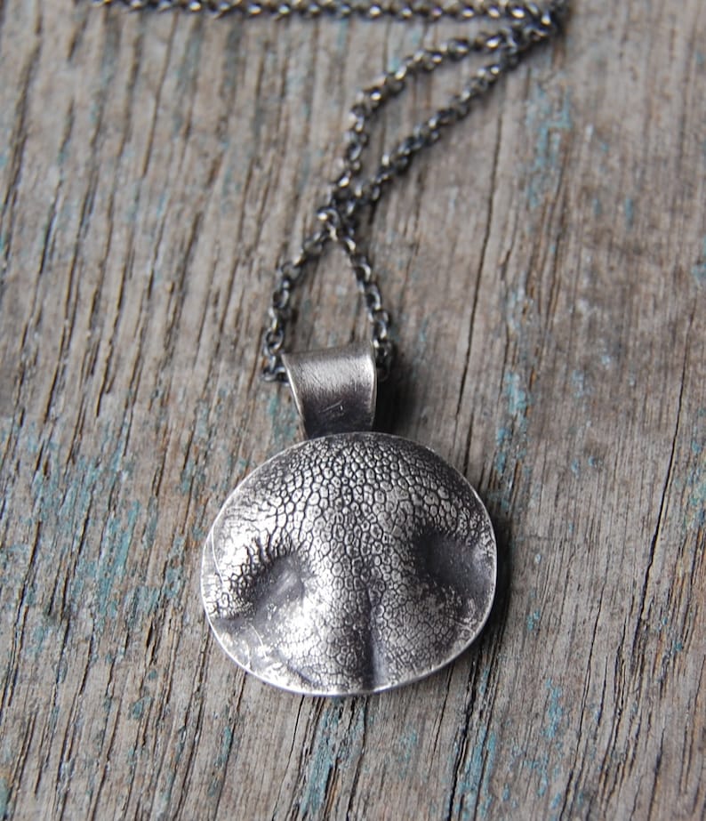 SMALL Silver Dog or Cat Nose Print Customized for Your Pet with a Sterling Silver Chain image 1