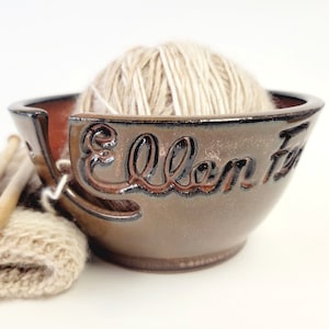 Wooden Cat Yarn Bowl Knitting Bowl Large Crochet Yarn Holder YB03 Handmade  Crocheting Accessories and Supplies Organizer 7 x 3