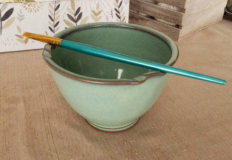 Paint Watercolor Bowl and brush rest stand for painters rinse Etsy