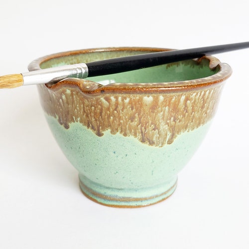 Paint Watercolor Bowl and Brush Rest Stand for Painters Rinse Etsy