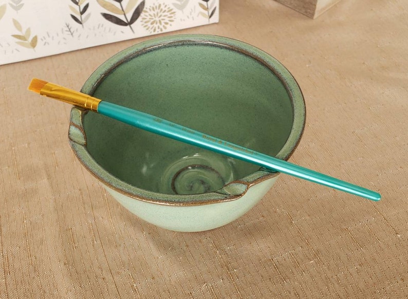 Paint Watercolor Bowl and brush rest stand for painters rinse Etsy