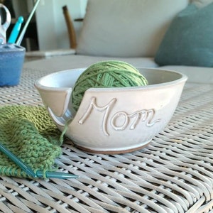 Personalized Custom Script Name Yarn Bowl Customized Ceramic Pottery Holder Knit Gifts for Nana MADE TO ORDER image 10