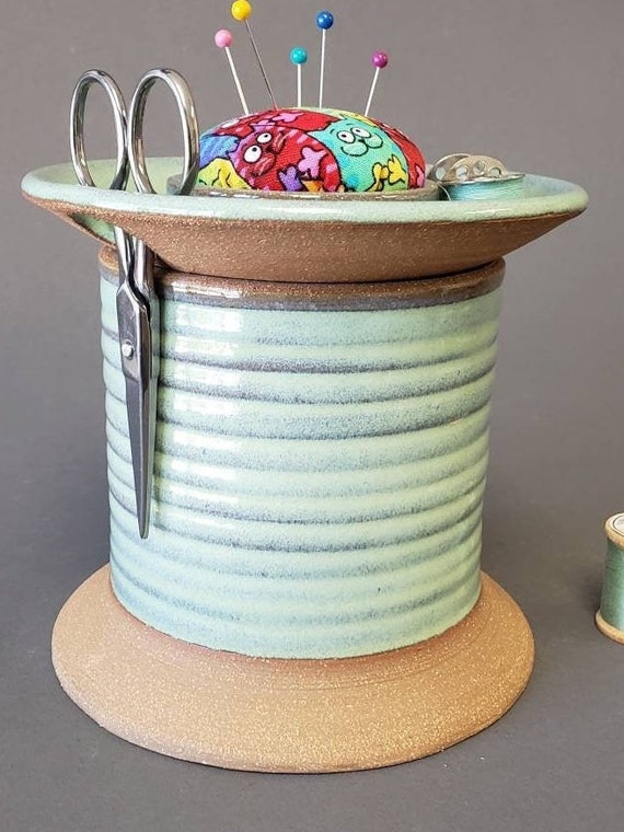 Double Yarn Bowl Caddy for Knitting and Crochet with Scissor & Notion  Storage