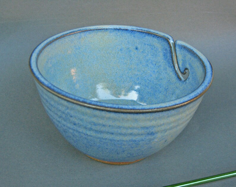 Yarn Bowl Knit in Cobalt Blue As Featured in Vogue Knitting Large Size Fits Whole Skein image 8