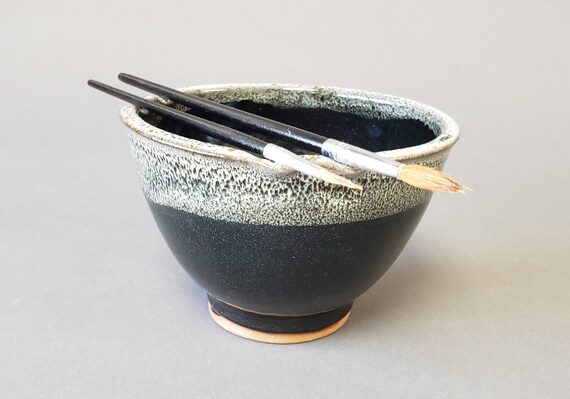 Paint Watercolor Bowl With Brush Rest Stand Painters Rinse Cup Etsy