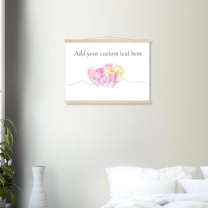 Poster opaco premium con nome e data di nascita del bambino / Decorazione per la cameretta dei bambini, Quadro da appendere personalizzato, Affermazione della mamma, Design semplice e naturale