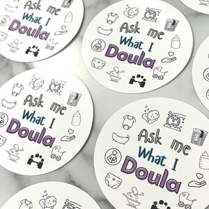 Doula Job Vinyl Stickers: Laptop, Water Bottle Decals