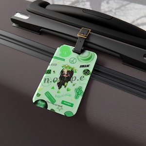 Cute Green Luggage Tag