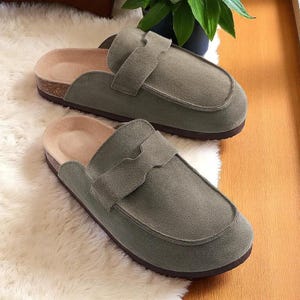 Smile PoP Cork Suede Clogs for Women & Men | Arch Support Outdoor Mules | Antislip Slip-on Slippers