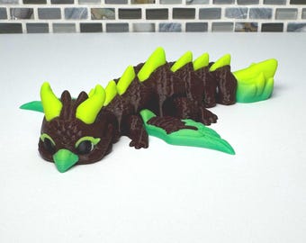 Mythical Phoenix Dragon, Articulated Fantasy Desk Pet, Neon | 3D Printed
