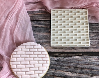 Brick Fondant Stamp –  Brick Pattern Embosser – Texture Stamp for Cookies, Cakes, and Clay