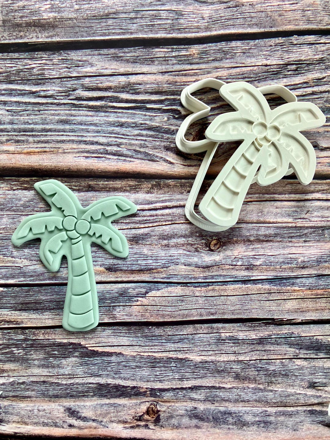 Palm Tree Cookie Cutter and Fondant Embosser – 8cm Tropical Cookie ...