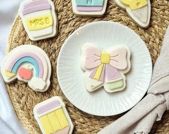 Pencil Bow Cookie Cutter and 3D Fondant Embosser, Stationery, Thankyou Teacher, Cookies, School, Appreciation, Thank You, Nursery, Multipop