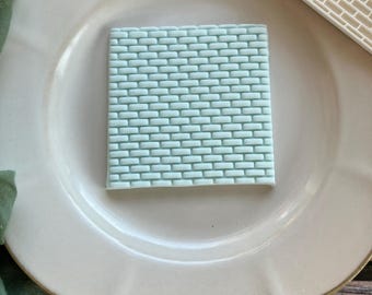 Mini Brick Fondant Stamp – Miniature Brick Pattern Embosser – Texture Stamp for Cookies, Cakes, and Clay