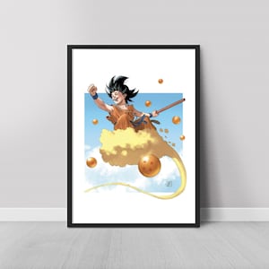 Goku, Dragonball – Poster con Illustrazione Originale