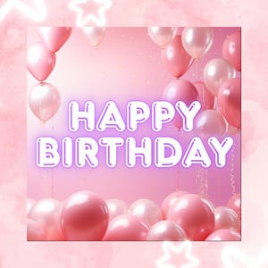Cartão de Feliz Aniversário Rosa