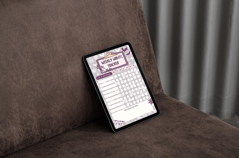 Spooky Weekly Habits Tracker | Printable PDF A4 & US Letter - Etsy