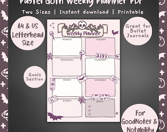 Spooky Cute Weekly Planner – Printable PDF