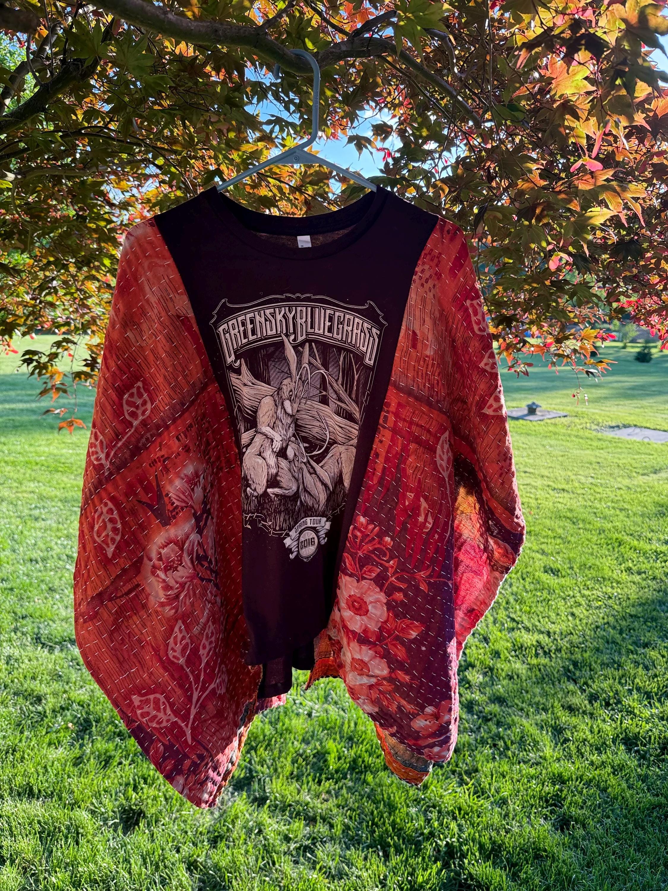 Greensky Bluegrass Kantha Poncho