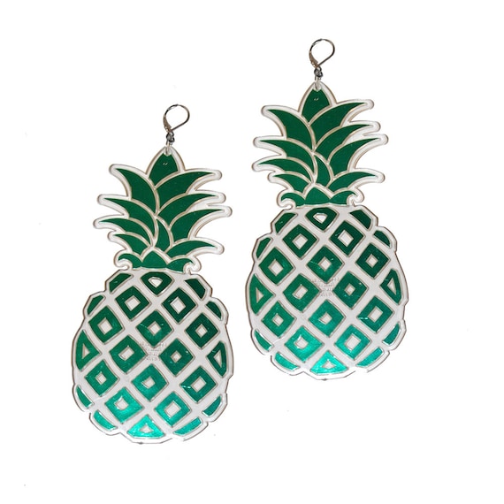 Big pineapple deals earrings