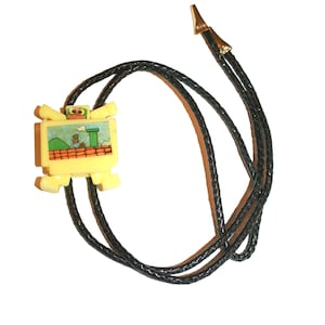 Vintage Video Game Bolo Tie - colorful kitsch vintage inspired video game retro 80s 90s circus bolo tie collectible bolo tie
