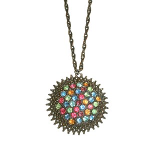 Vintage Little Nemo Rhinestone Pendant Necklace Multicolor L/N 1940s little nemo jewelry products for sale | eBay main image 3