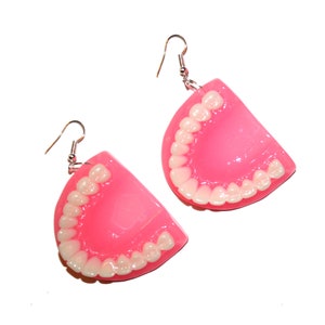 Orecchini dentiera - orecchini denti kawaii carini orecchini dentiera orecchini bocca denti regalo dentista pastello kawaii carino Halloween