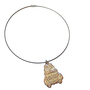 90s Vintage Frog Necklace Choker - early 2000s vintage y2k fashion jewelry