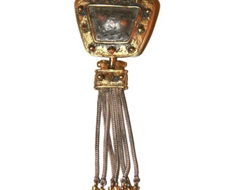Rare Italian Roman Style ANTIOCH Brooch 925 Sterling pin - unique pin brooch etruscans