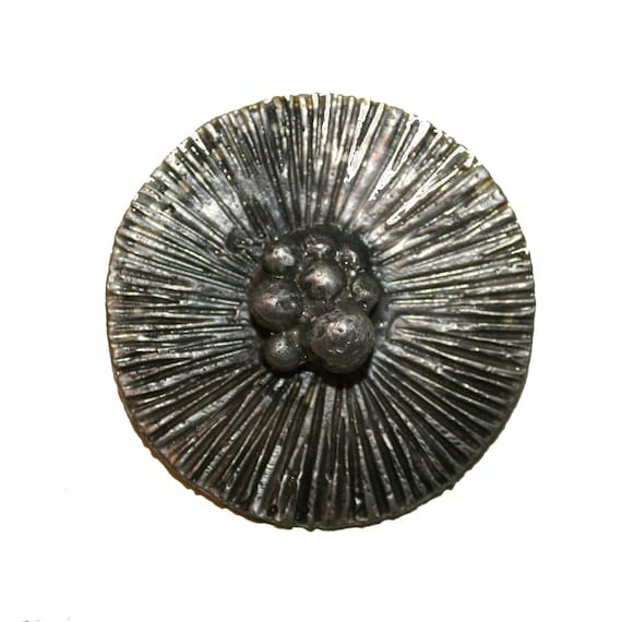 Broche Vintage Brutaliste En Métal - Style Années 70, Bon état