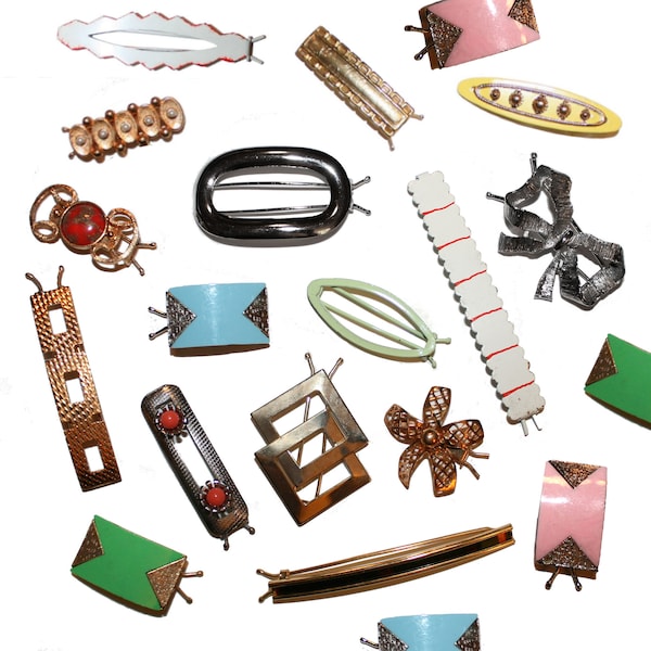 Vintage Hair Clips Etsy