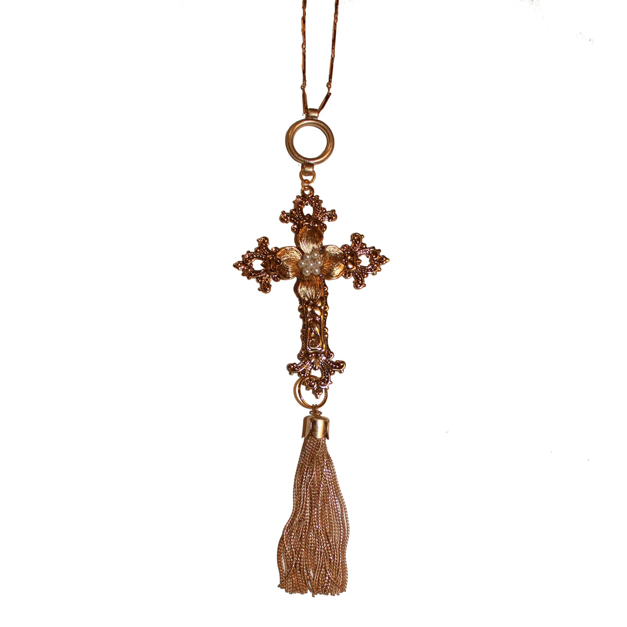 アクセサリー archive COOTIE Rosary Necklace cross Sweet Society Pink Cross Rosary Necklace | Hot Topic