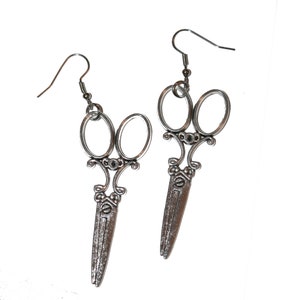 Antiqued Scissor Earrings - antique style scissor earrings sewer sewing gift scissor gift