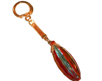 Vintage 50s Dime Store Christmas Keychain - vintage kitsch collectible dime store keychain key ring