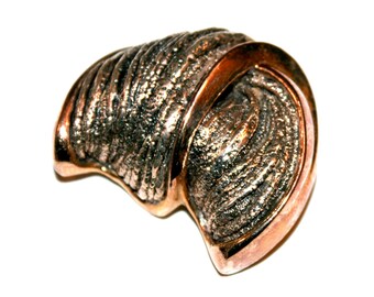 Rare Vintage Sterling Art Brooch - Croissant Shape - sterling silver - Israeli brooch pin NS BAR-ON