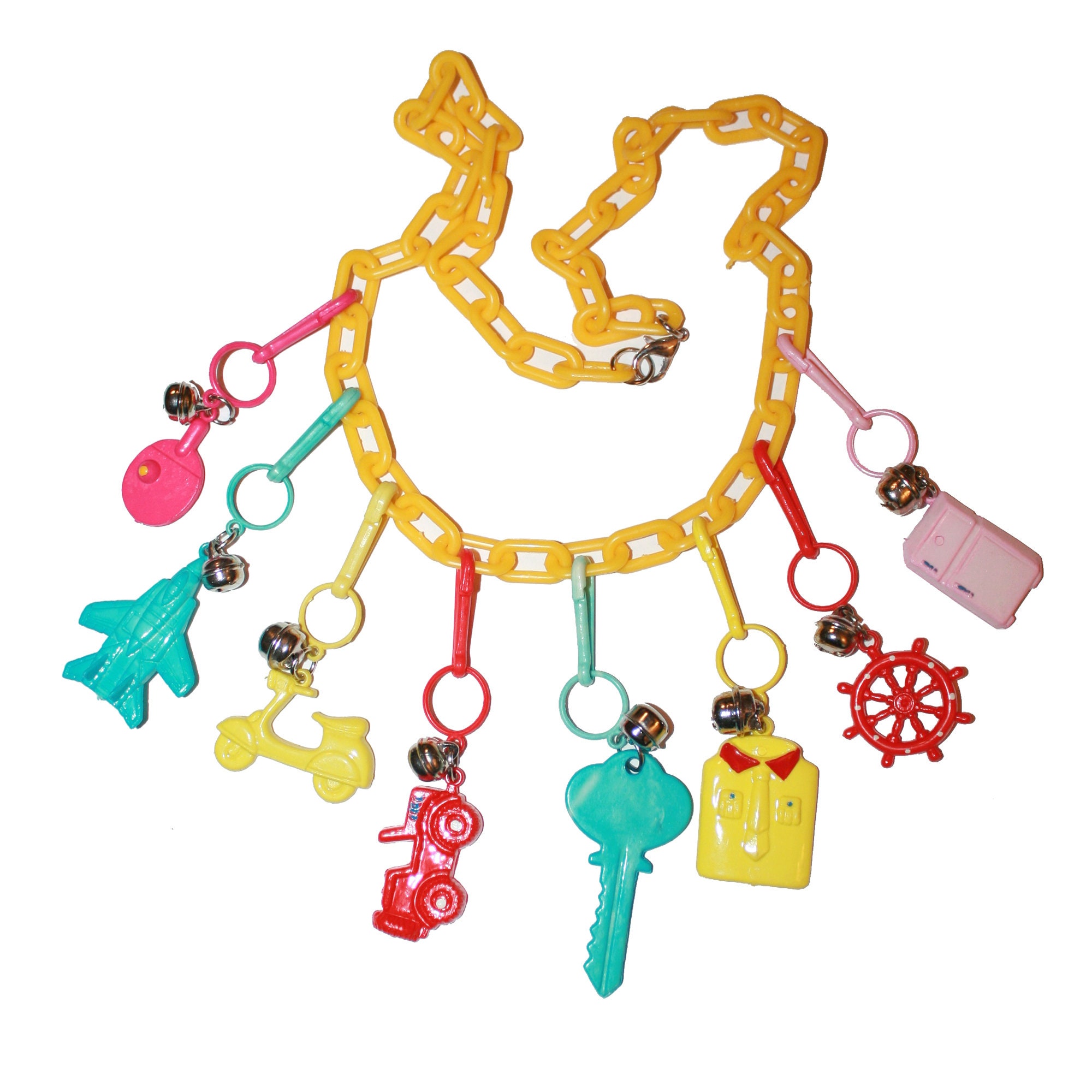 90s plastic charm necklace deals
