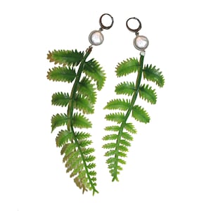 Pearl Plant Earrings - leaf earrings mother nature natural earrings plant lover gift shell earrings