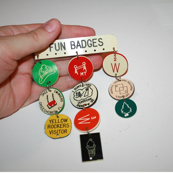 Big Vintage Square Dancing Pins - Fun Badges - Collectible Pins Vintage Unique Pin Collector Vintage Plastic