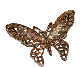 Vintage Sarah Coventry Gold Butterfly Brooch - unique artsy butterfly jewelry butterfly wonderland collector vintage realistic butterfly