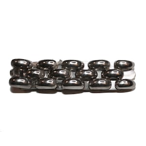 Vintage Chunky Italian Sterling Brick Link Bracelet - chunky sterling silver 925